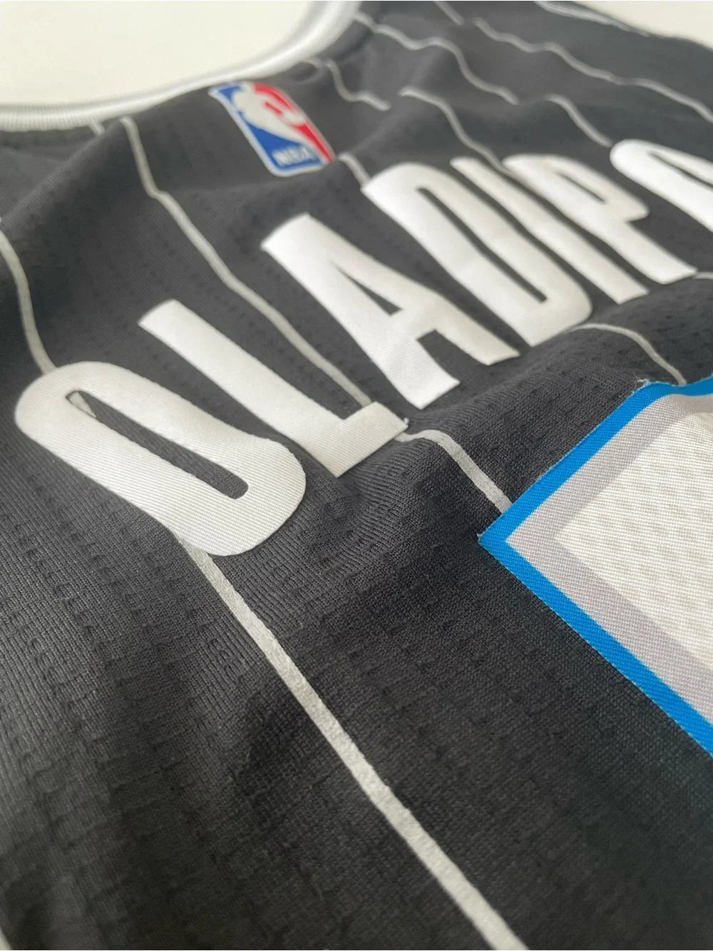 adidas Black and Blue Oladipo #5 Basketball Jersey